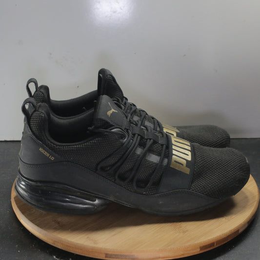 PUMA Cell Regulate Low Sz 12 Mens 008483 Black Gold Running Training Sneakers