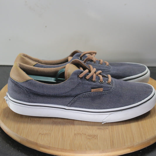 VANS Classic Low Size 8.5 Mens 008693 Blue Brown Skateboarding Sneakers Shoes