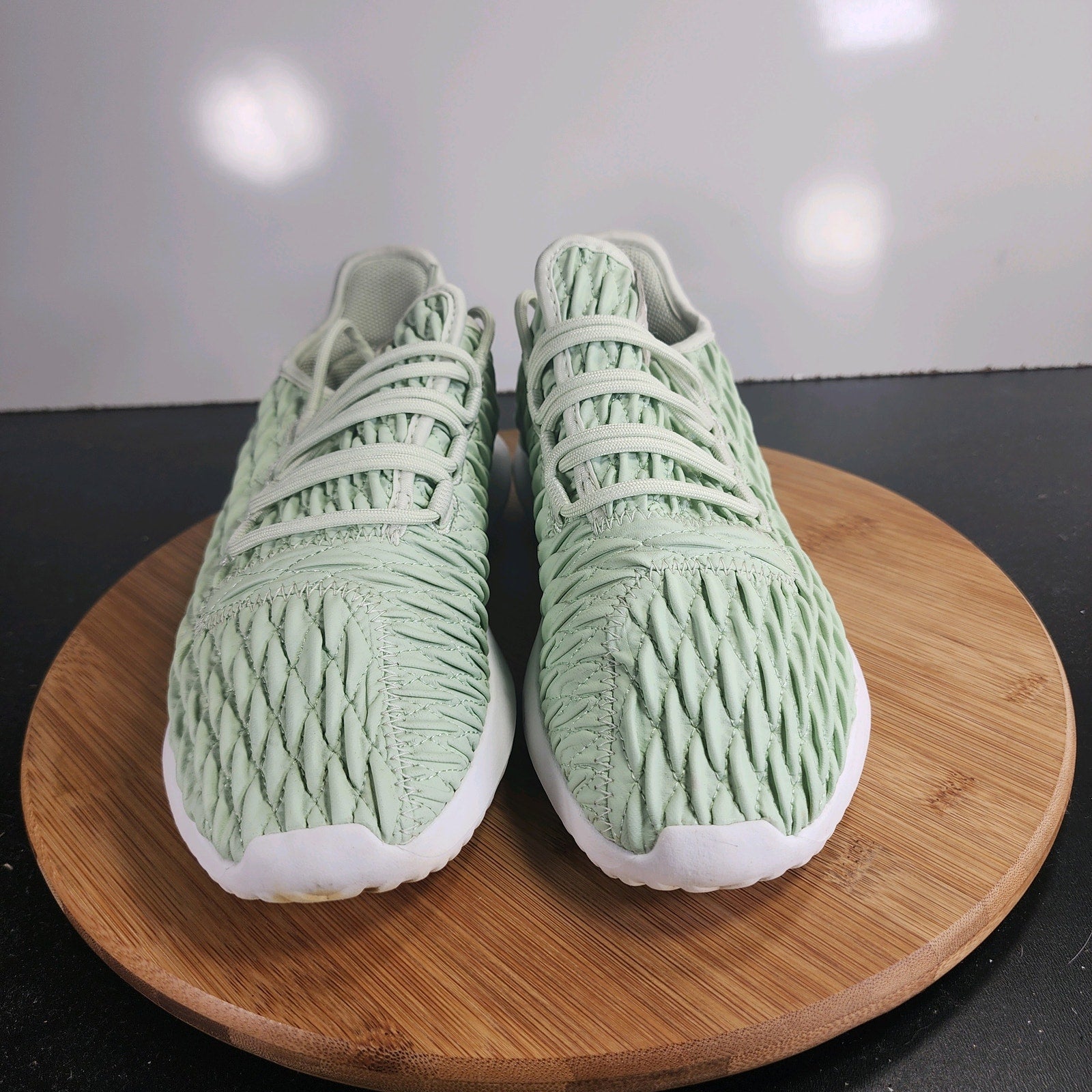 Womens adidas Tubular Shadow Sz 7.5 009821 Green Leather Caual Sneakers Shoes