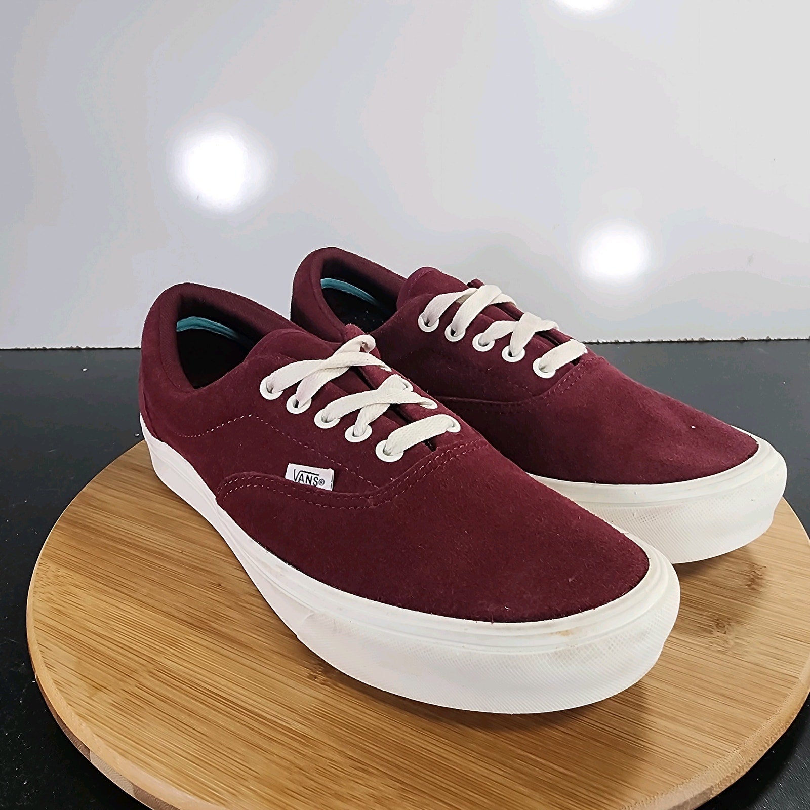 VANS Classic Slip On Low Sz 9 Mens 009544 Burgundy Suede Skateboarding Sneakers