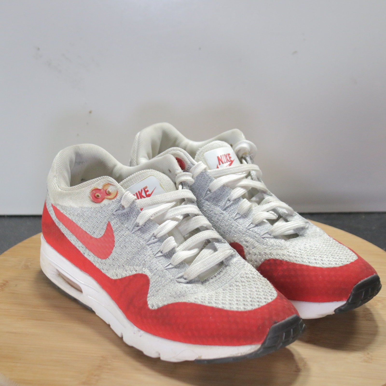 Nike Air Max 1 Ultra Size 6.5 Womens 008459 University Red Gray Running Sneakers