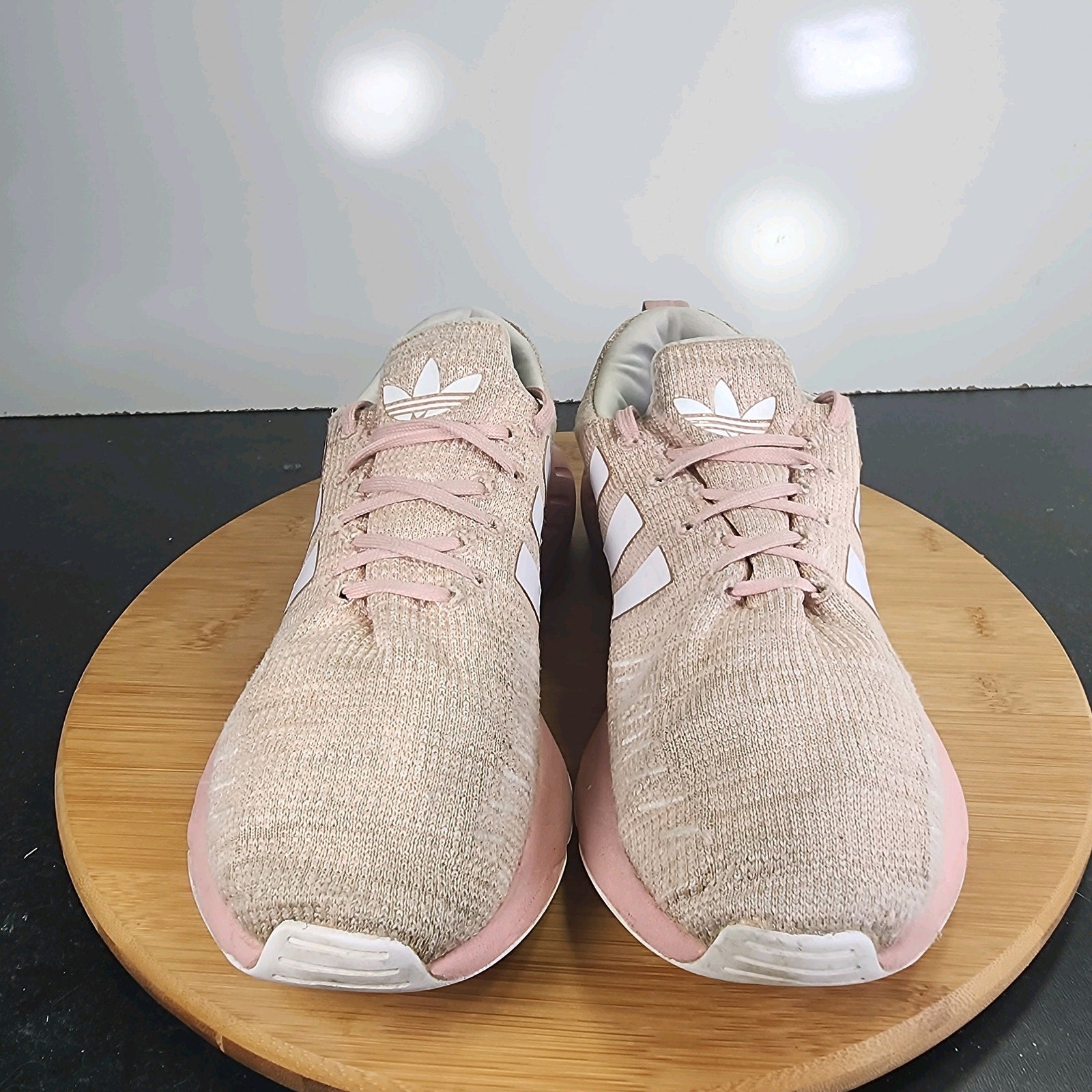 Sz 6 Youth Fit 7.5Women's Adidas Swift Run Low 010132 Pink Mesh Running Sneakers