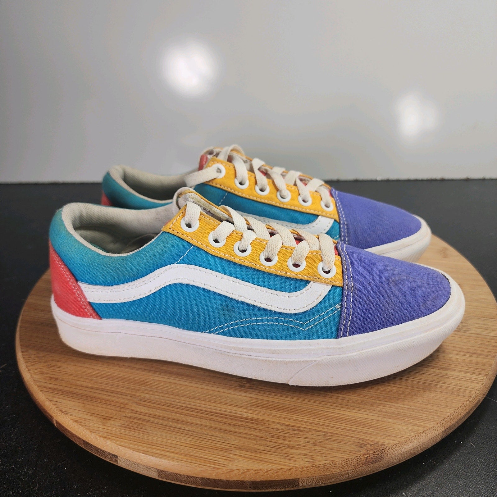 Women's VANS Old Skool Sz 6.5 009983 Blue Canvas Skateboarding Casual Sneakers