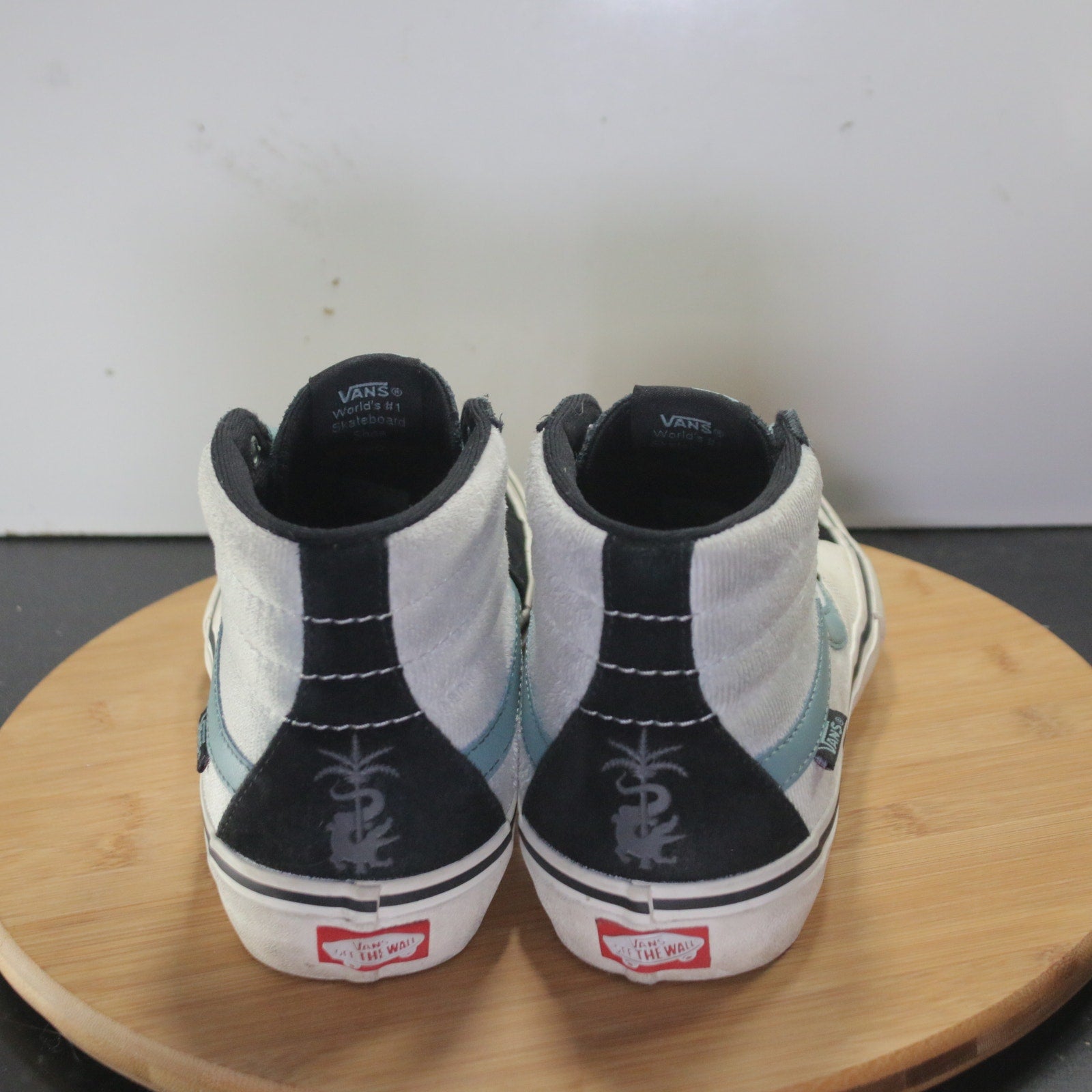 VANS Sk8-Hi Fabiana Delfino 7youth=8.5womens 007921 Black Blue Skating Sneakers