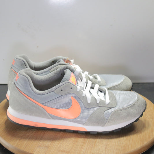 Nike MD Runner 2 Low Size 9 Womens 008455 Gray Orange Running Athletic Sneakers