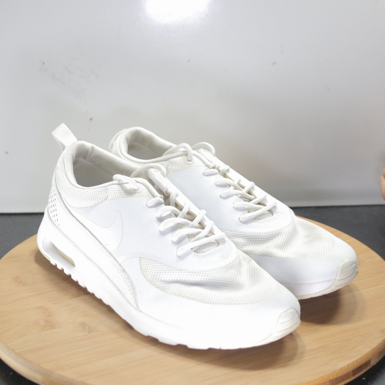 Nike Air Max Thea Low Sz 9 Womens 008151 Triple White Running Athletic Sneakers