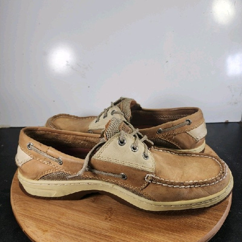 Sperry Top-Sider Low Sz 10 Mens 008820 Brown Leather Casual Slip On Boat Shoes