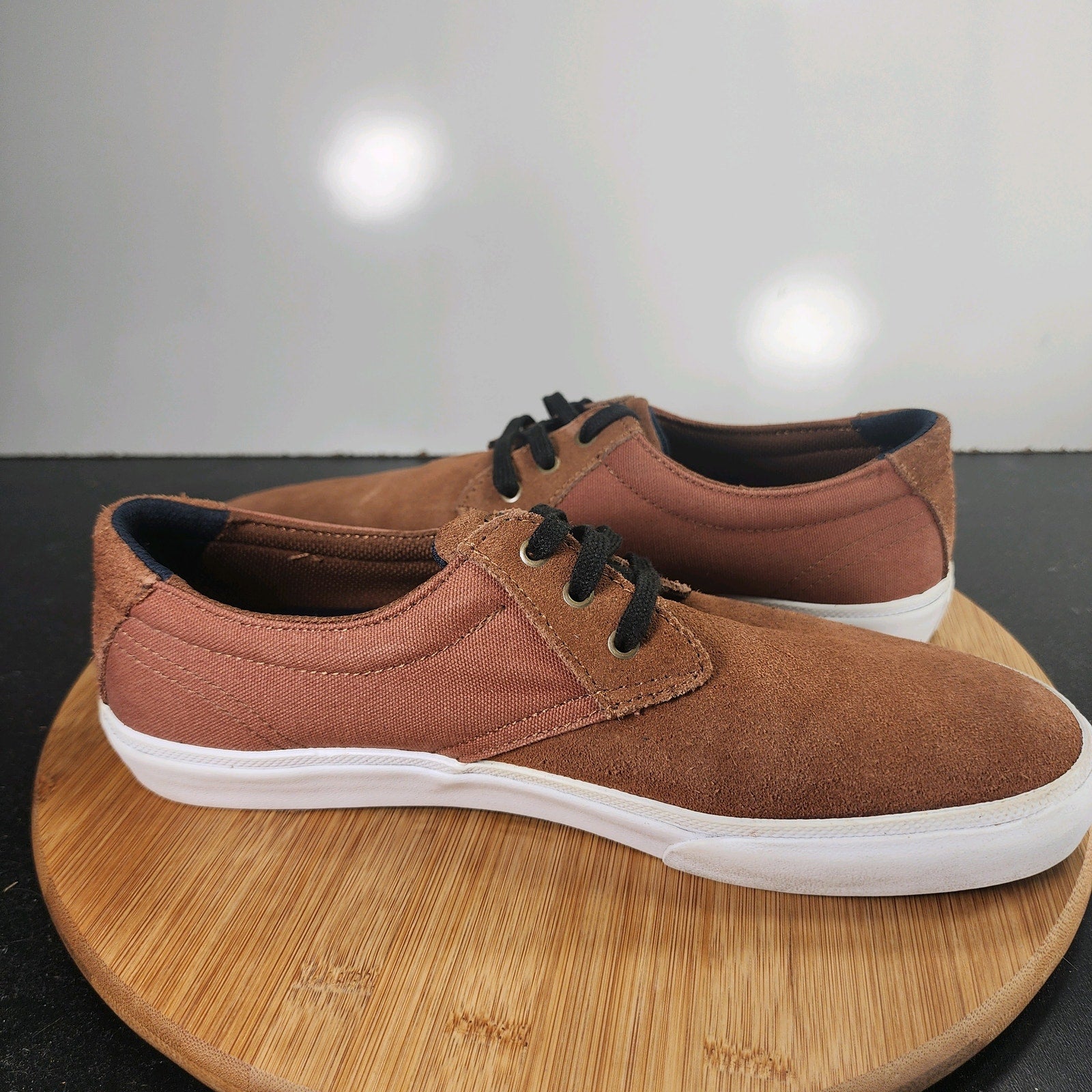 Men's Lakai Low Sz 10 010170 Brown Suede Skateboarding Casual Sneakers Shoes