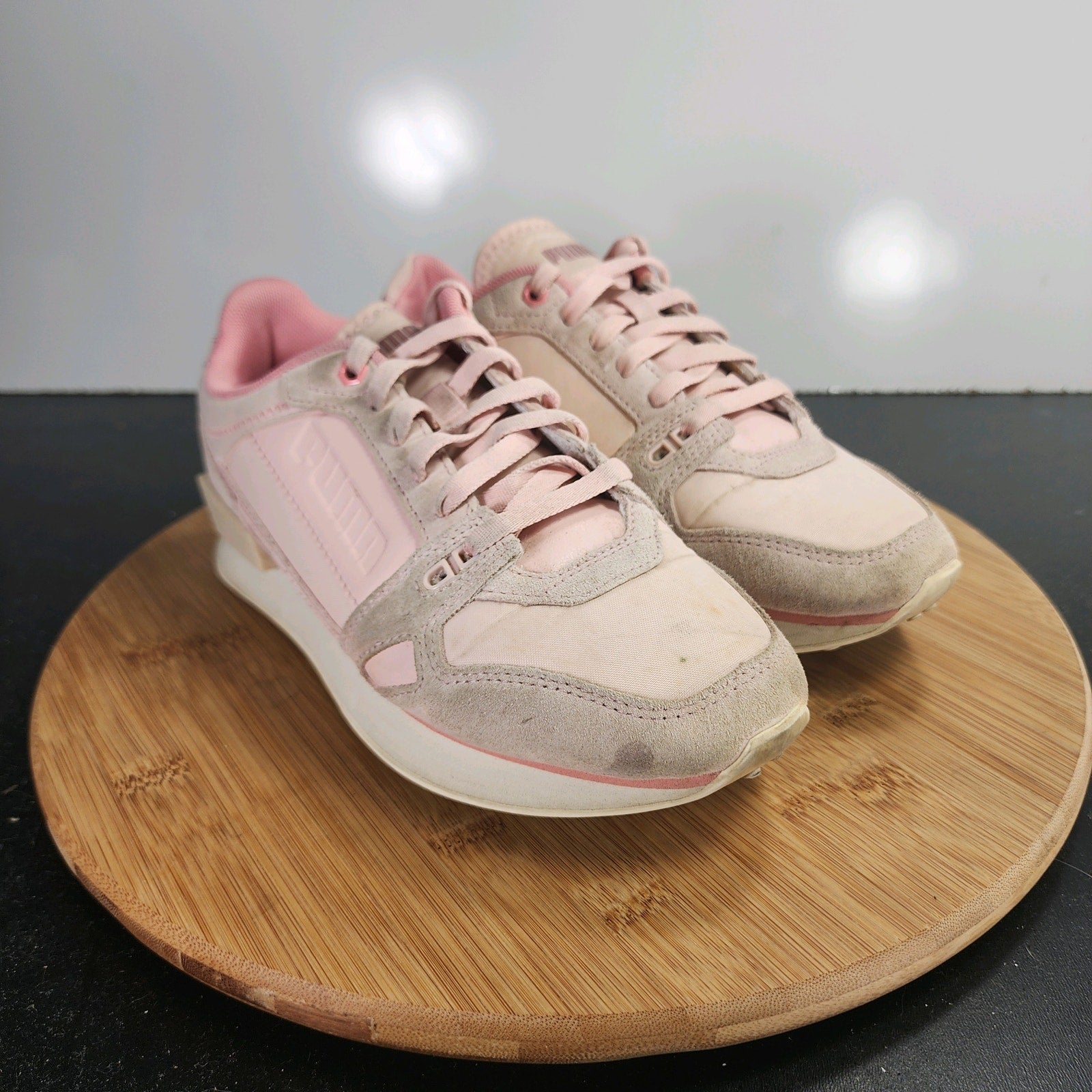 Women's PUMA Mile Rider Sunny Low Sz 6.5 009954 Pink Suede Casual Sneakers Shoes