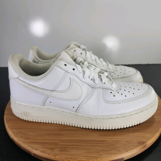 Nike Af1 Air Force 1 Sz 7 Youth=8.5Womens 009593 White Leather Casual Sneakers