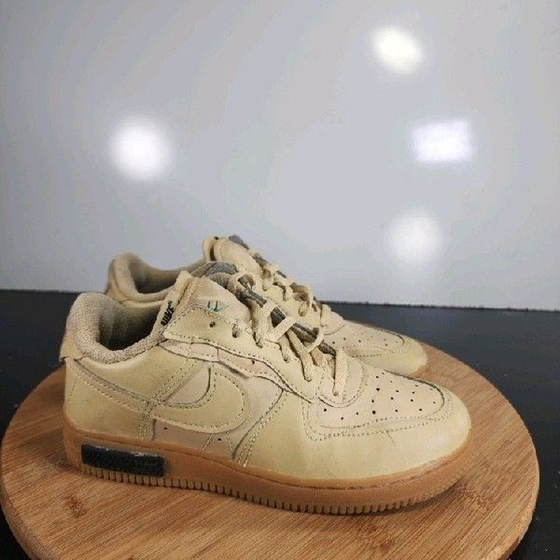 Nike Af1 Air Force 1 Fontanta Sz 3 Big Kids 008974 Brown Leather Casual Sneakers