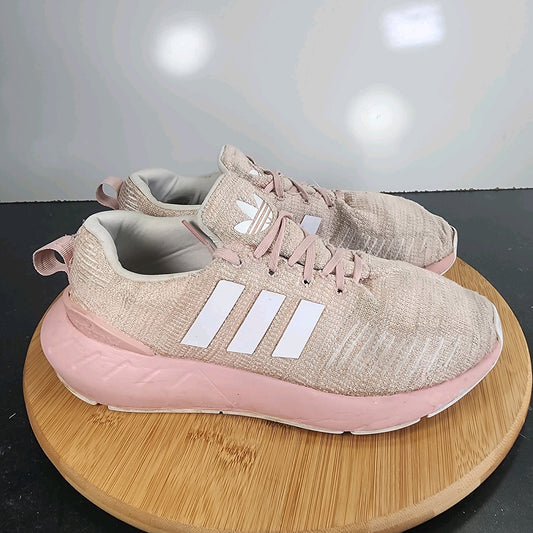 Sz 6 Youth Fit 7.5Women's Adidas Swift Run Low 010132 Pink Mesh Running Sneakers