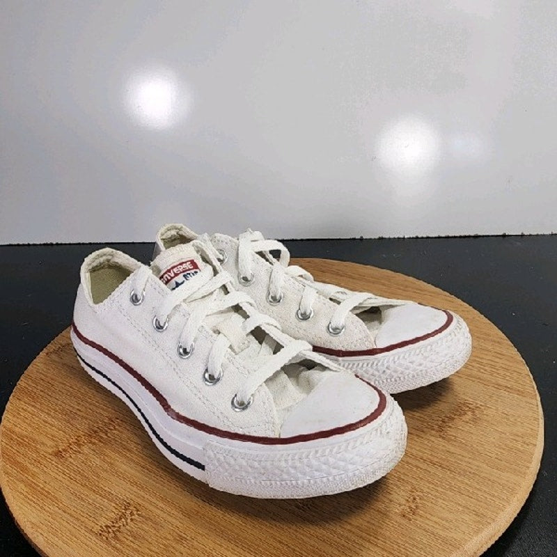 Converse All Star Low Sz 6 Womens 009213 White Canvas Casual Lifesyle Sneakers