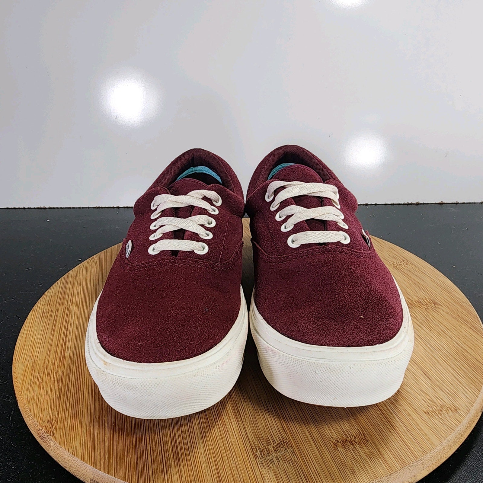 VANS Classic Slip On Low Sz 9 Mens 009544 Burgundy Suede Skateboarding Sneakers