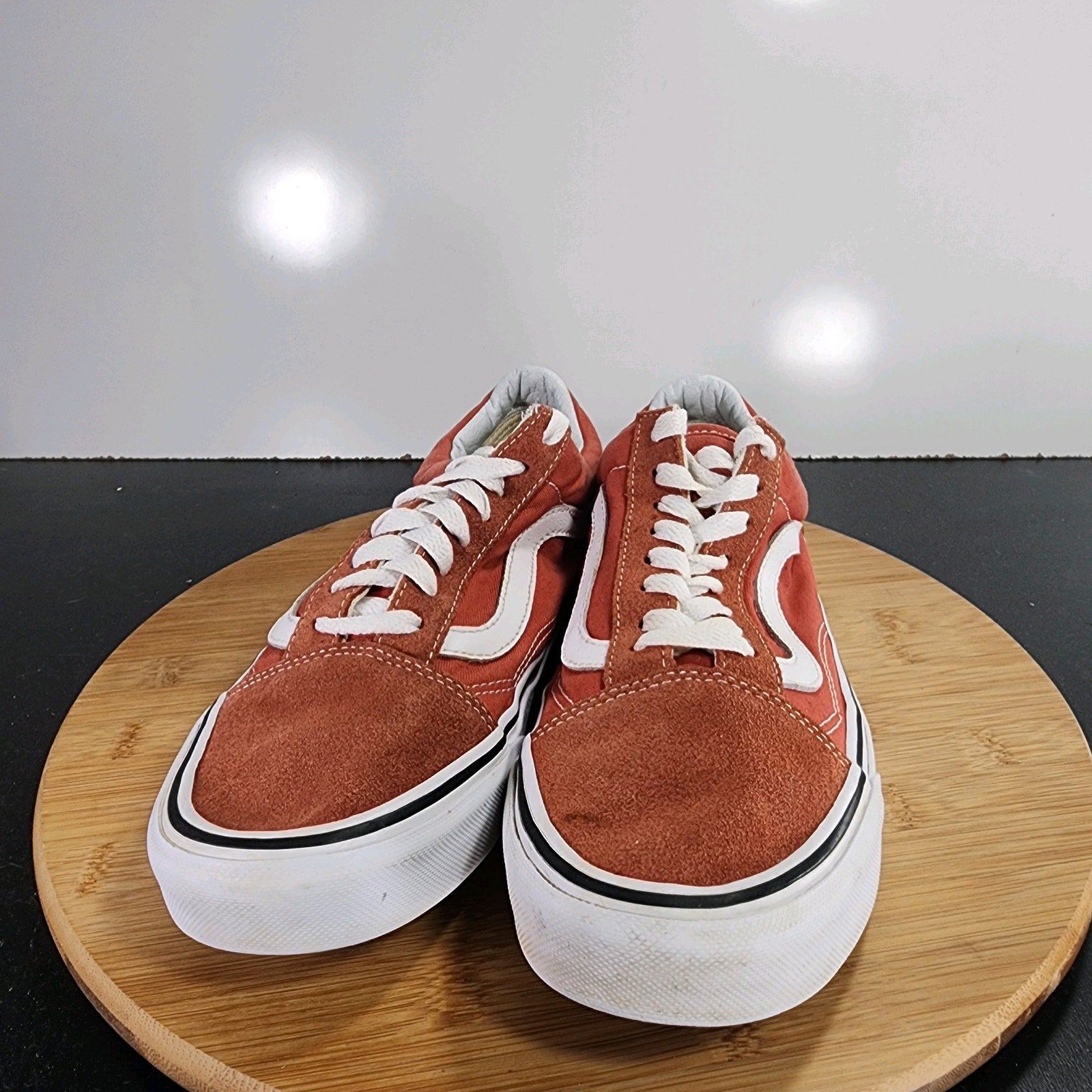 VANS Old Skool Low Sz 8.5 Womens 009460 Red White Skateboarding Sneakers Shoes