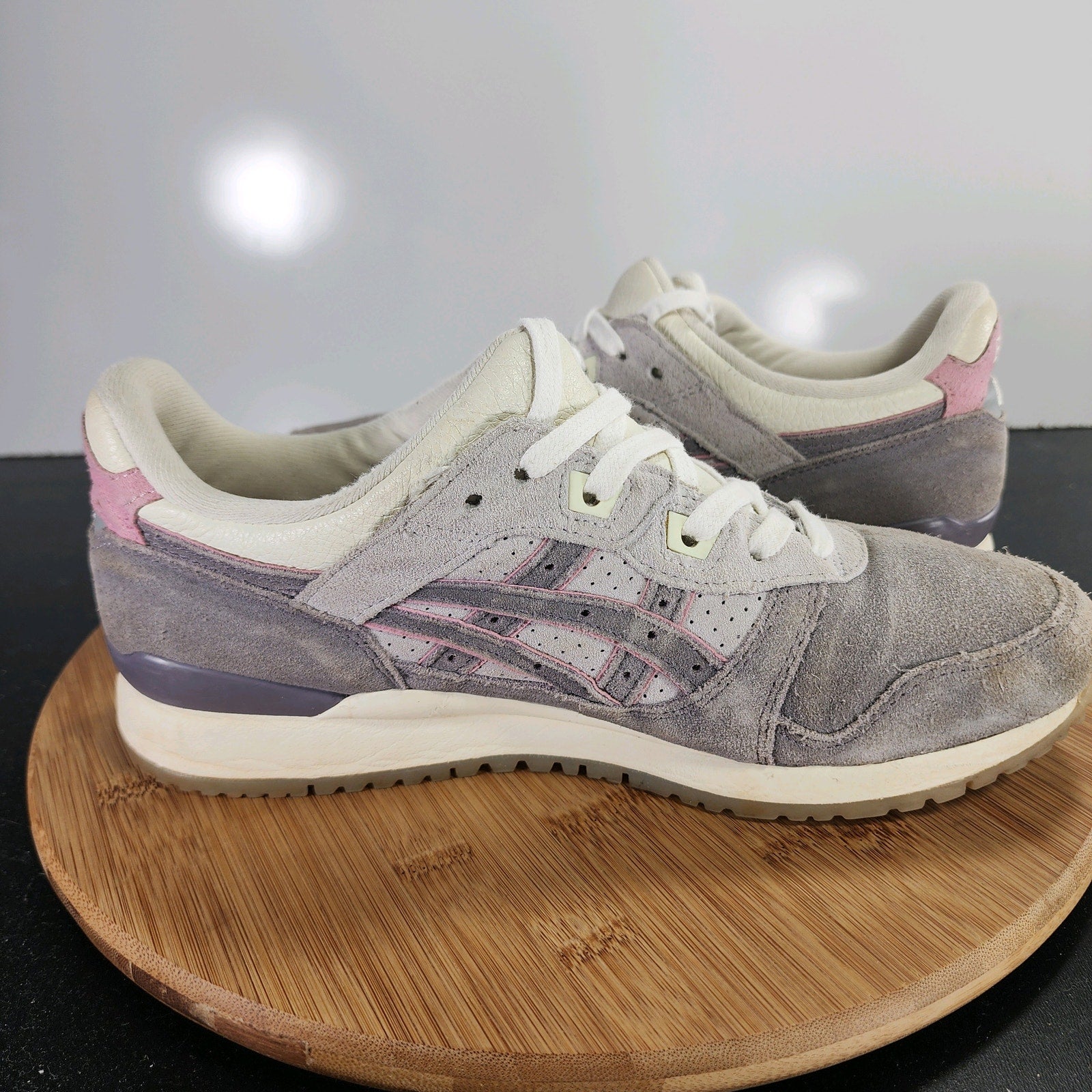 ASICS GEL-Lyte 3 Sz 7Youth=8.5Womens 009597 Gray Suede Running Trainers Sneakers