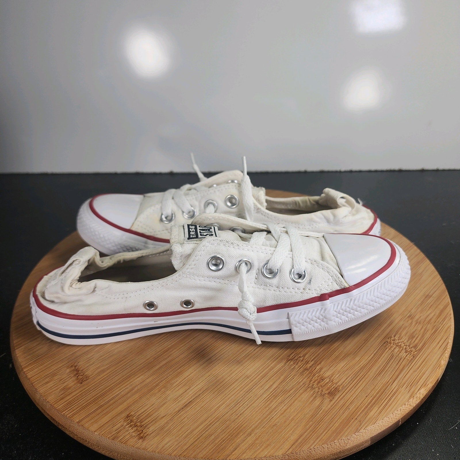 Womens Converse Chuck Taylor All Star Sz 8 009888 White Canvas Casual Sneakers