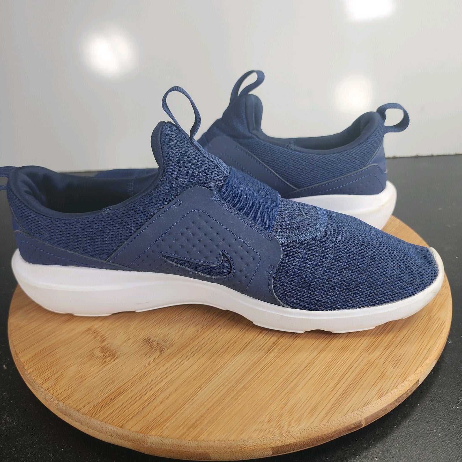 Men's Nike AD Comfort Slip-On Sz 11 009828 Blue Mesh Running Casual Sneakers