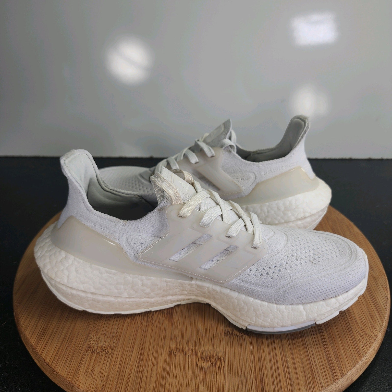 Big Kids Adidas Ultraboost Low Sz 4 010051 White Mesh Running Training Sneakers