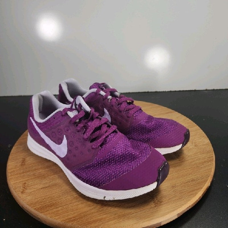 Nike Downshifter 7 Low Sz 5 Youth=6.5Womens 009015 Purple White Running Sneakers