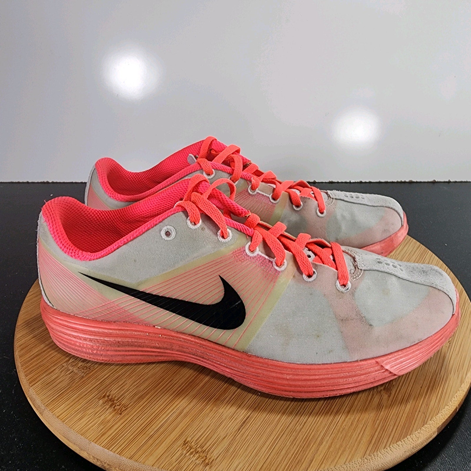 Nike LunaRacer Low Sz 9 Womens 009471 Pink Mesh Running Athletic Sneakers