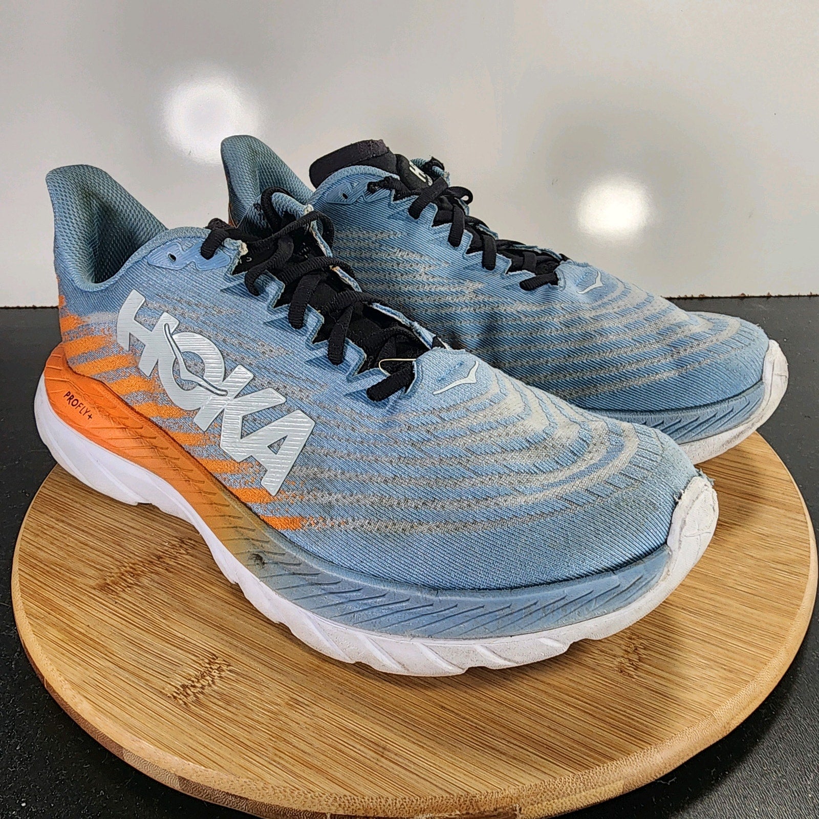 Hoka One One Mach 5 Sz 11.5 Mens 009533 Blue Mesh Running Athletic Sneakers