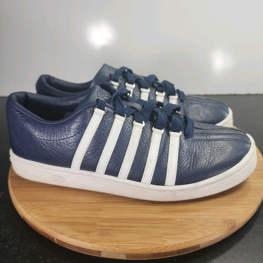 Men's K-Swiss Classic Low Sz 9.5 009977 Blue Leather Running Athletic Sneakers