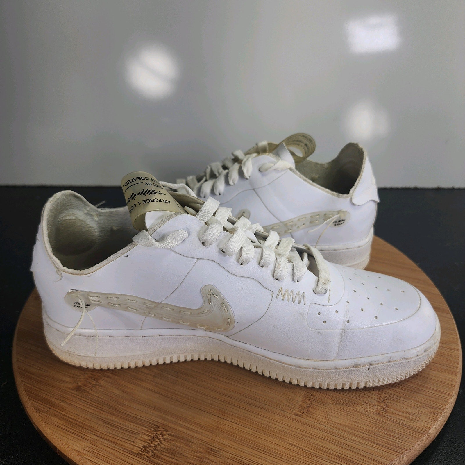 Men's Nike Af1 Air Force 1 Low Sz 8 010050 Triple White Casual Leather Sneakers