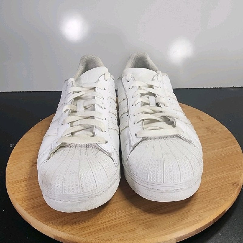 adidas Superstar Low Sz 10.5 Mens 009118 Triple White Running Athletic Sneakers