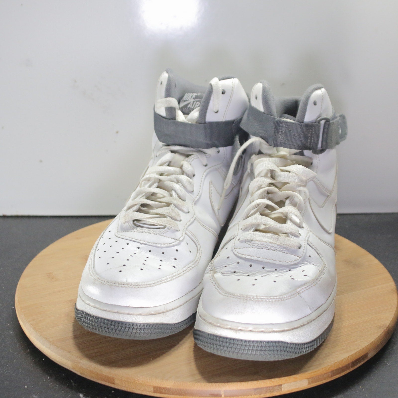 Nike Af1 Air Force 1 High Sz 11.5Mens 008389 White Wolf Gray Basketball Sneakers