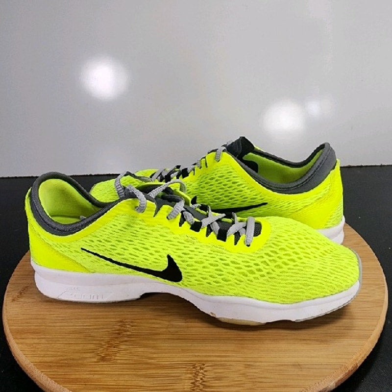 Nike Zoom Fit Sz 8.5 Womens 009302 Neyon Yellow Black Running Trainers Sneakers