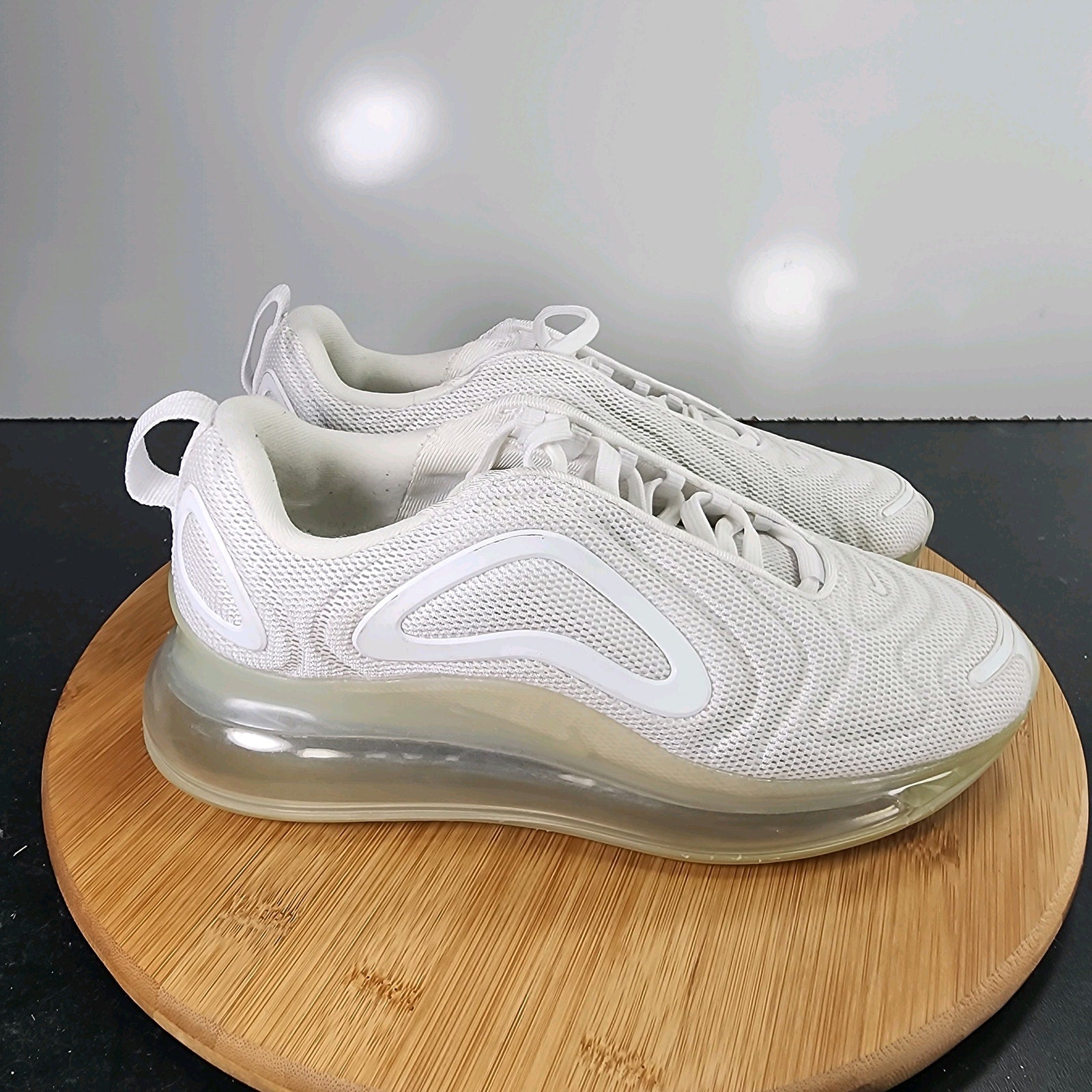 Women's Nike Air Max 720 Low Sz 6.5 010242 White Mesh Running Training Sneakers