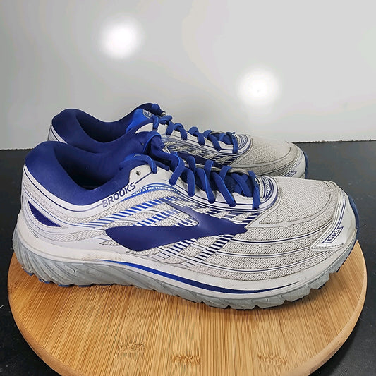 Men's Brooks Glycerin 15 Low Sz 10 010100 Gray Blue Mesh Running Sneakers Shoes