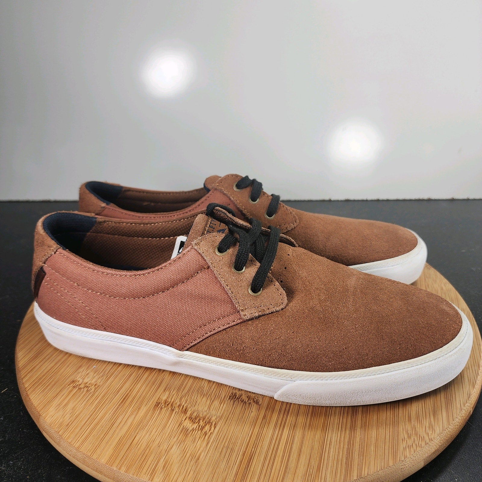 Men's Lakai Low Sz 10 010170 Brown Suede Skateboarding Casual Sneakers Shoes