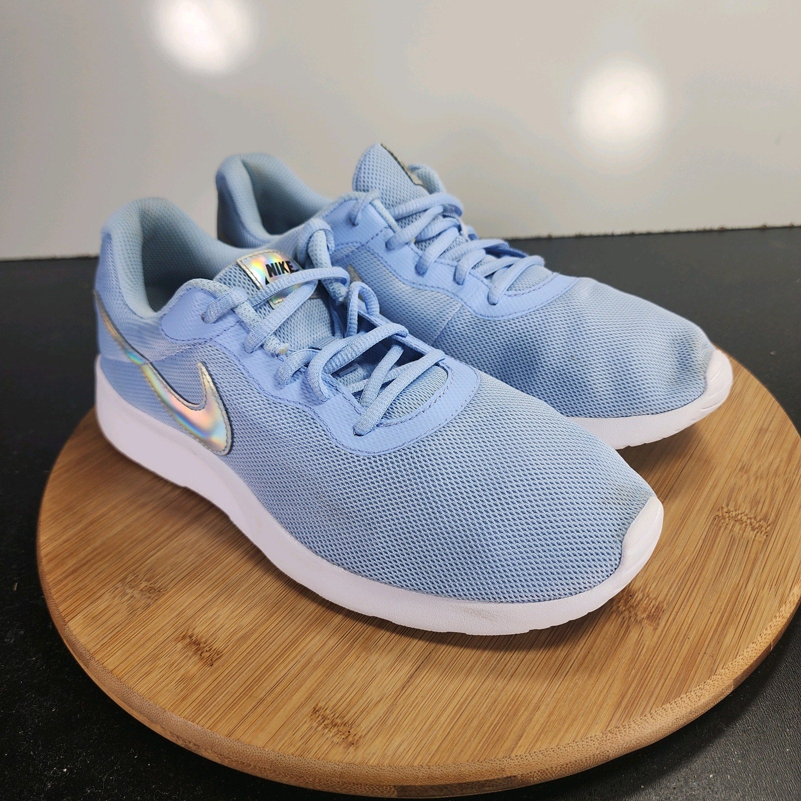 Nike Tanjun Low Sz 9 Womens 009674 Blue Mesh Running Athletic Sneakers Shoes