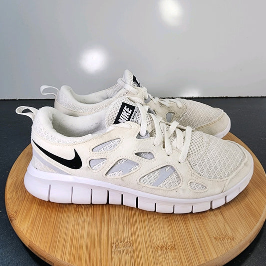 Sz 7 Youth Fit 8.5Women's Nike Free Run 2 Low 010299 White Mesh Running Sneakers