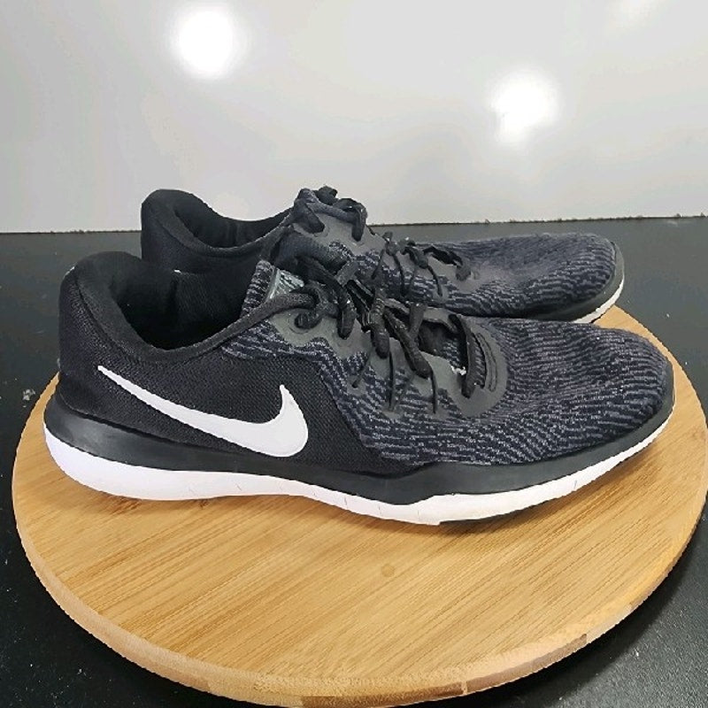 Nike Flex Supreme TR 6 Sz 8.5Womens 009139 Black White Running Training Sneakers