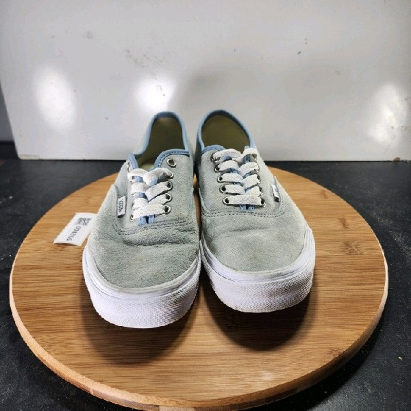 VANS Classic Low Sz 8 Womens 008899 Green White Canvas Skateboarding Sneakers