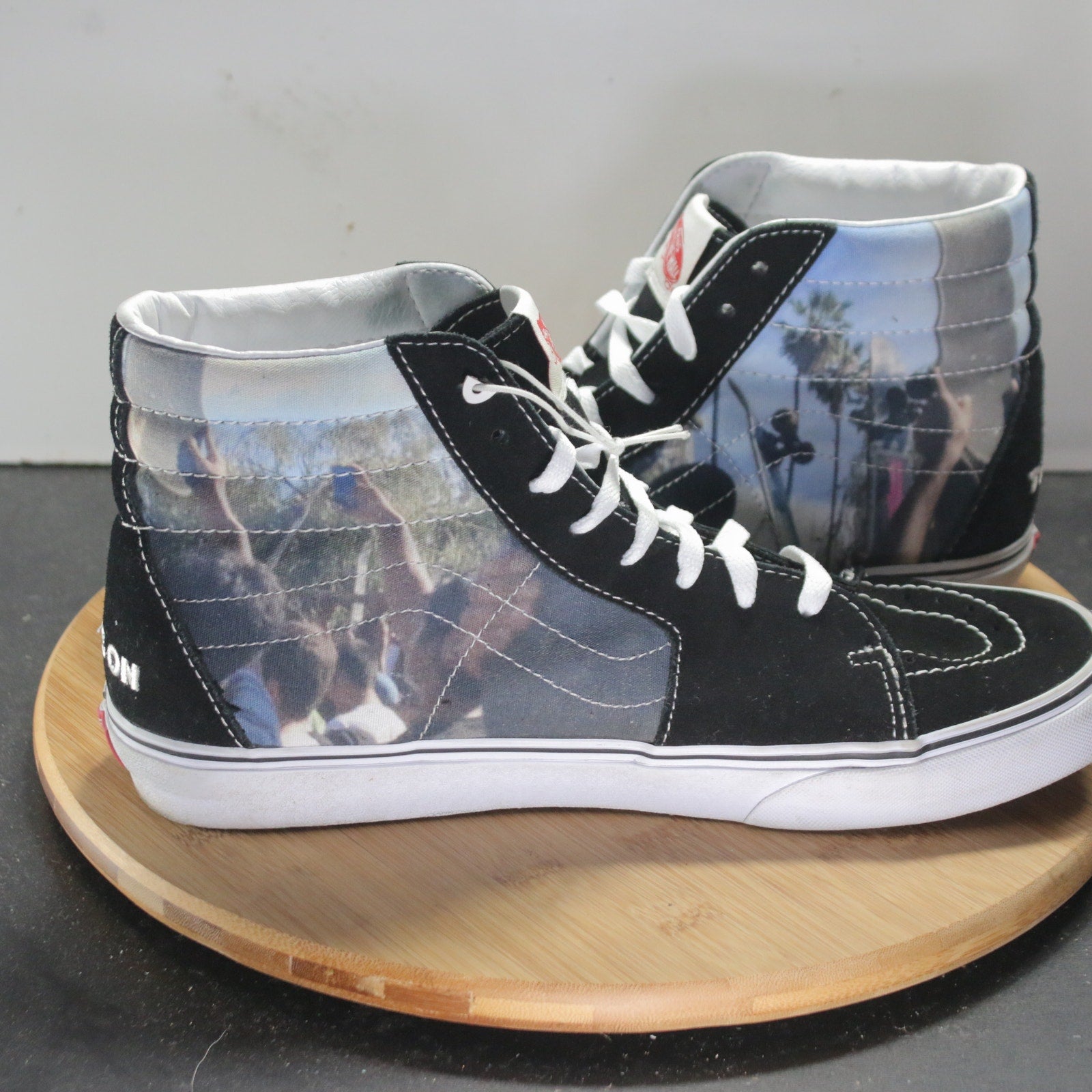 VANS X Moca Sk8-Hi Sz 11 Mens 008760 Black White Skateboarding Sneakers Shoes