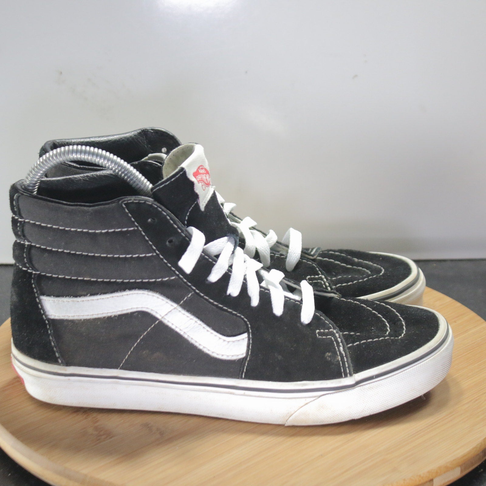 VANS Sk8-High Size 9 Womens 008582 Black White Canvas Skateboarding Sneakers