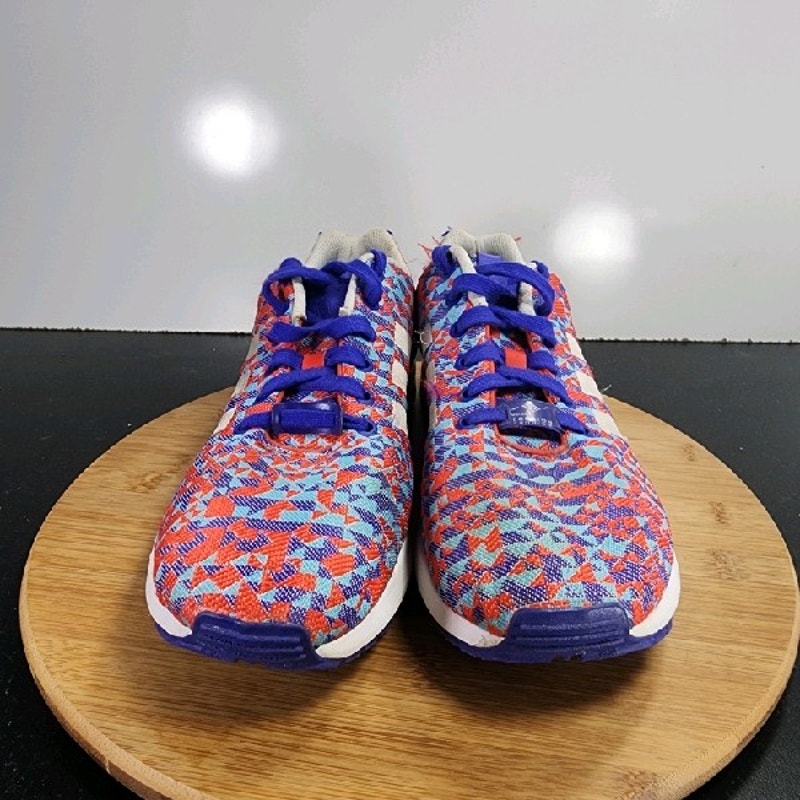 adidas ZX Flux Weave Sz 9Mens 009319 Blue Orange White Running Trainers Sneakers