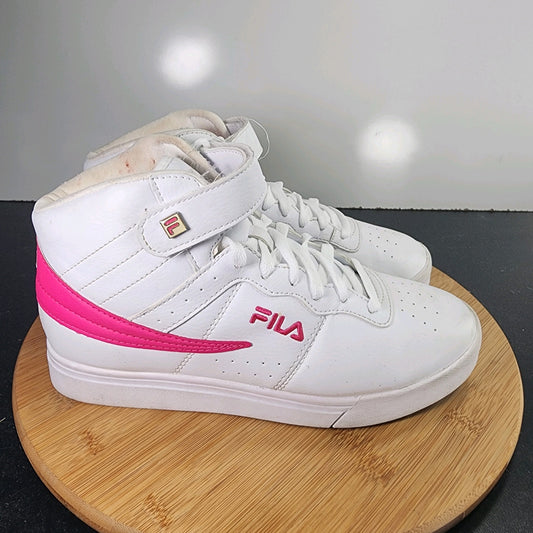 Women's Fila  Disruptor II Sz 8 010161 White Leather Basketball Casual Sneakers