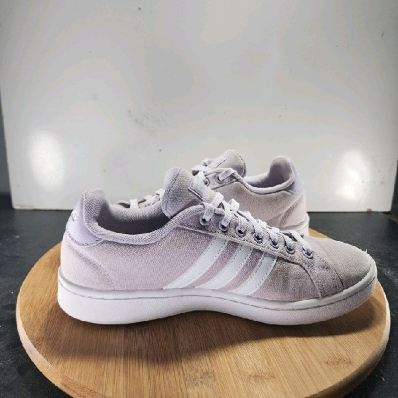 adidas Grand Court Low Sz 8 Womens 008876 Purple White Running Training Sneakers