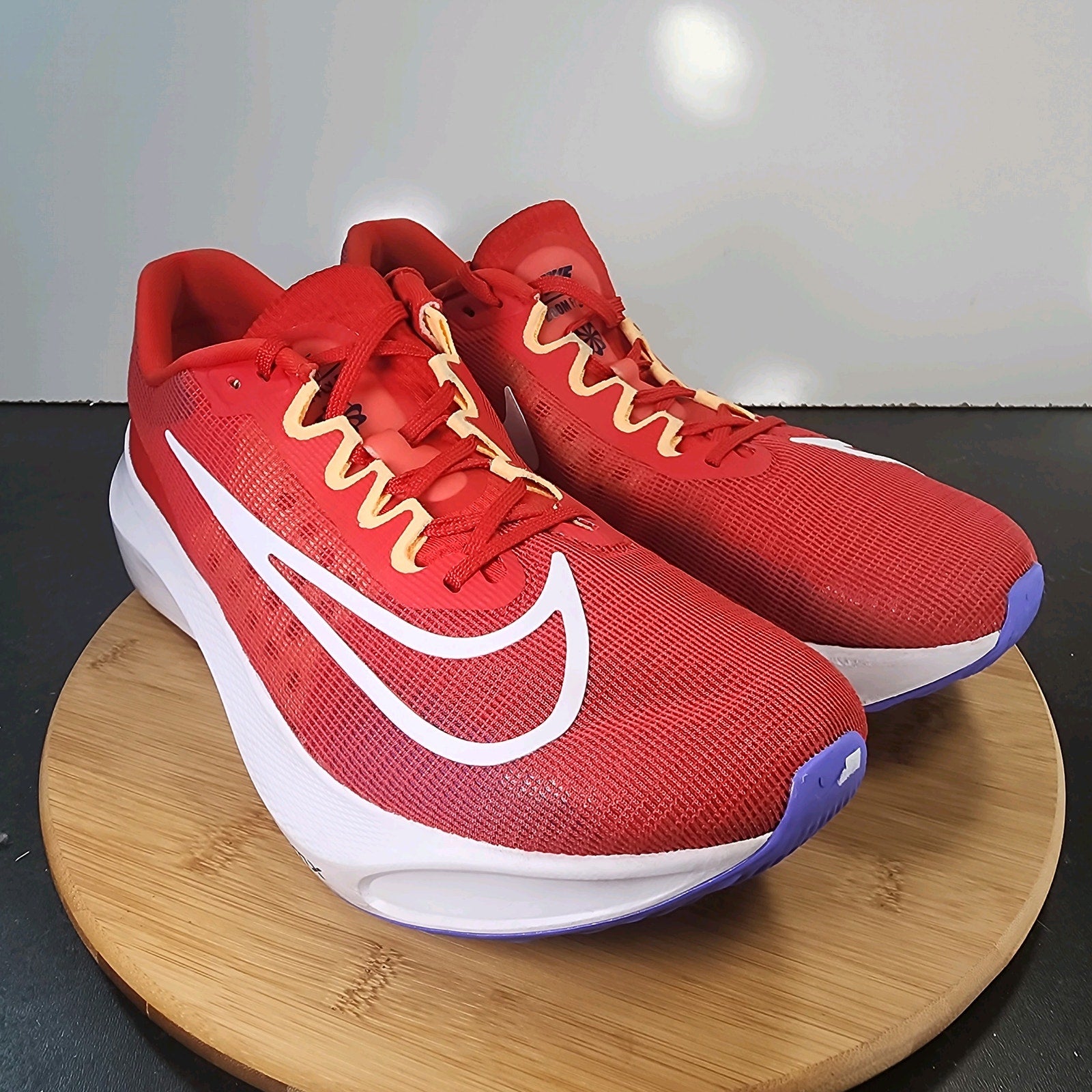 Men's Nike Zoom Fly 5 Low Sz 13 010320 Red White Mesh Running Casual Sneakers