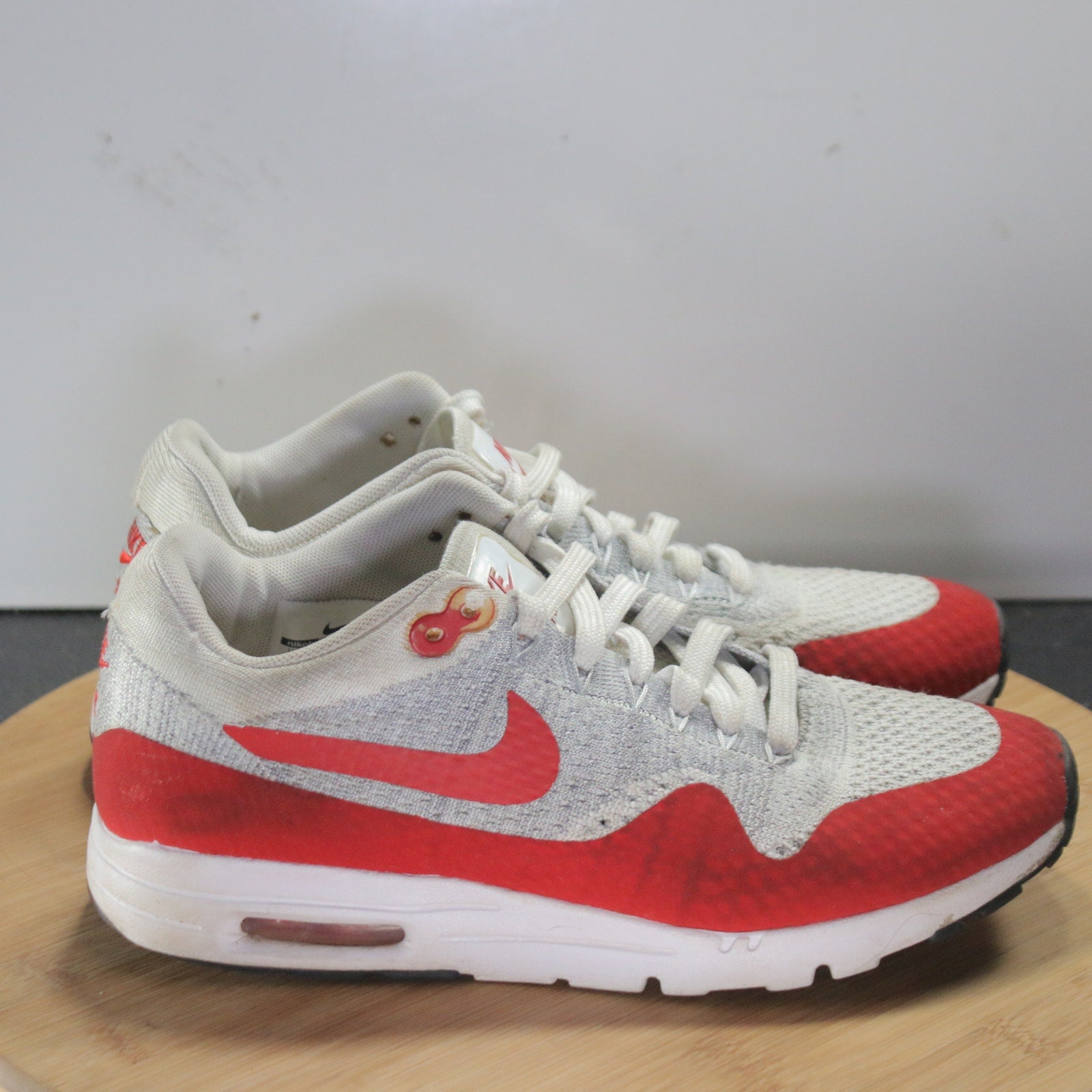 Nike Air Max 1 Ultra Size 6.5 Womens 008459 University Red Gray Running Sneakers