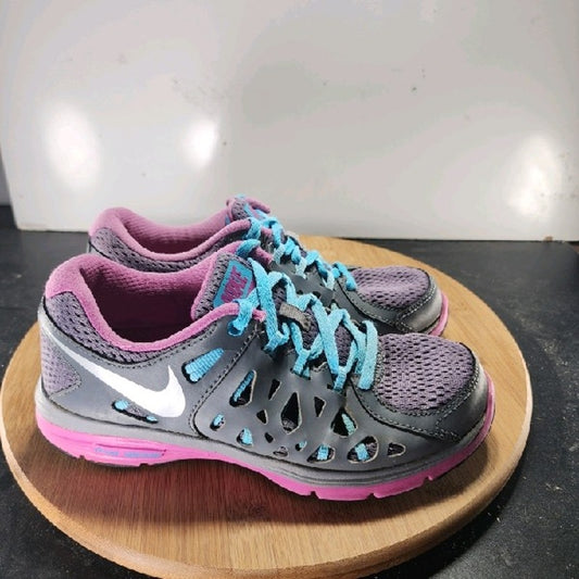 Nike Dual Fusion Run 2 Sz 5.5Womens 008881 Gray Purple Running Trainers Sneakers