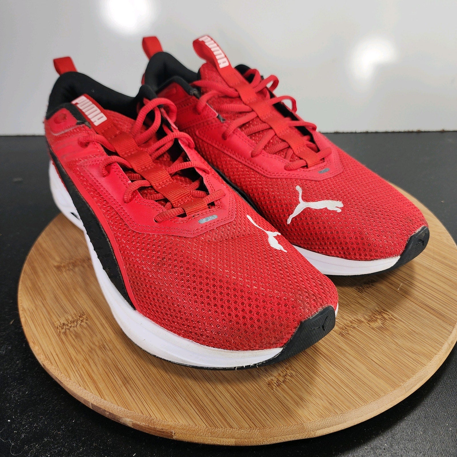 PUMA Scorch Runner Sz 13 Mens 009717 Red Mesh Running Athletic Sneakers Shoes