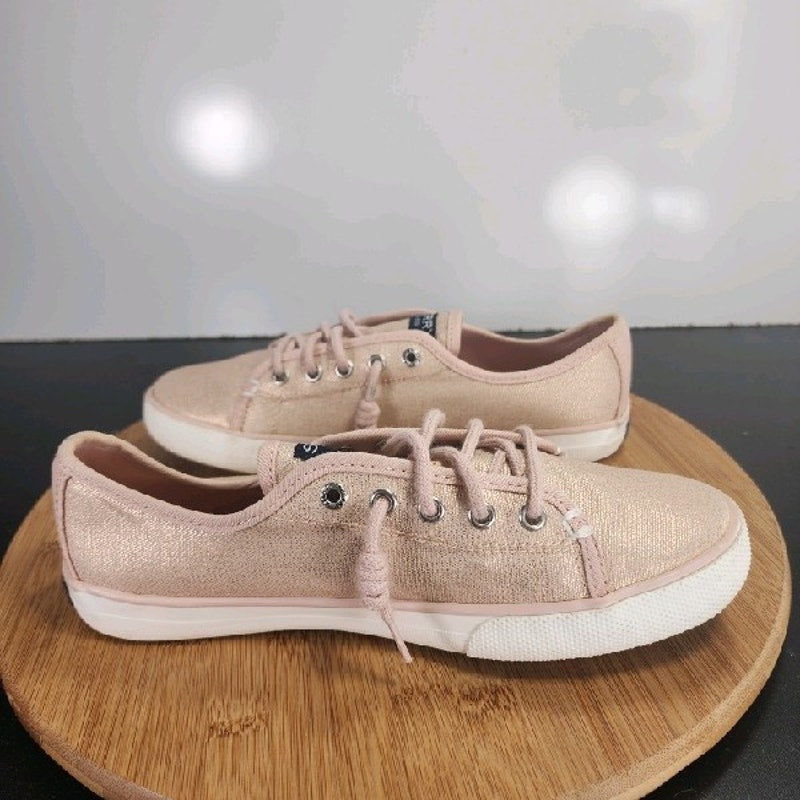 Sperry Top-Sider Low Sz 5 Youth=6.5Womens 009191 Pink Iridescent Casual Sneakers